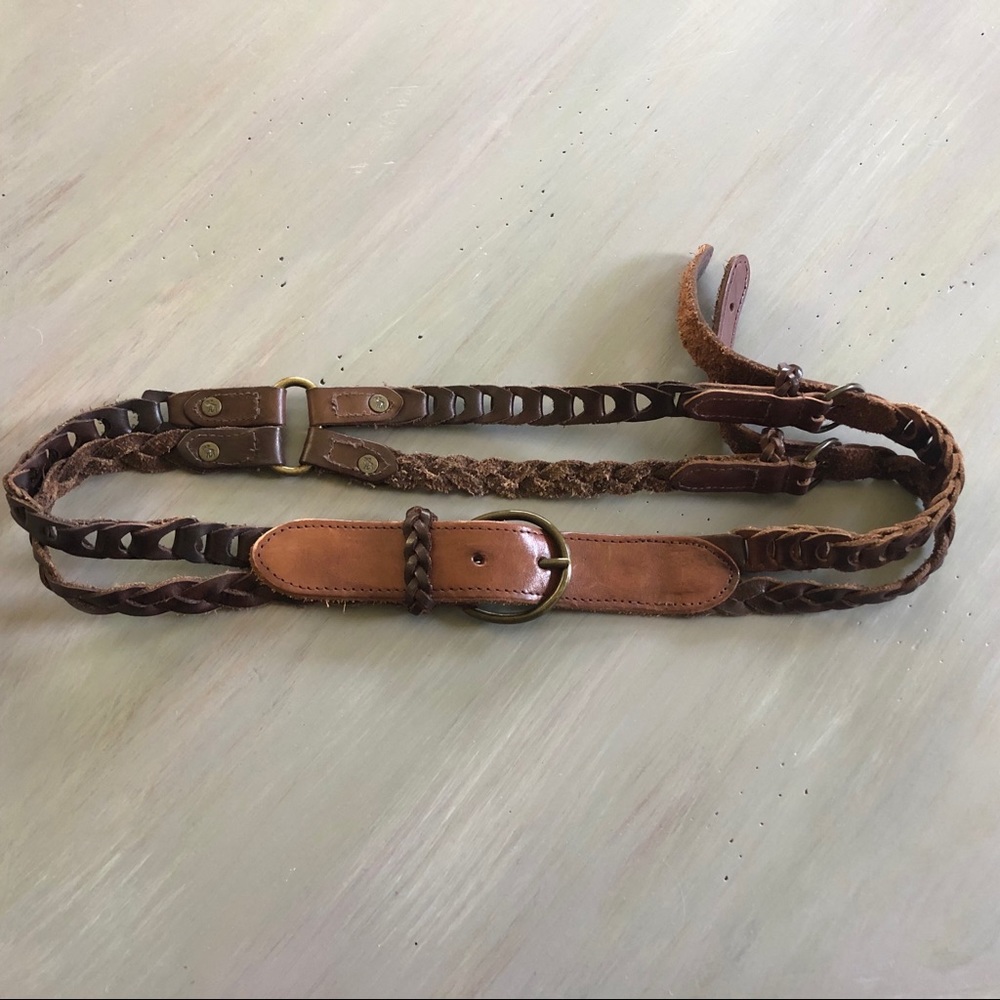 EUC Leather Braided Belt